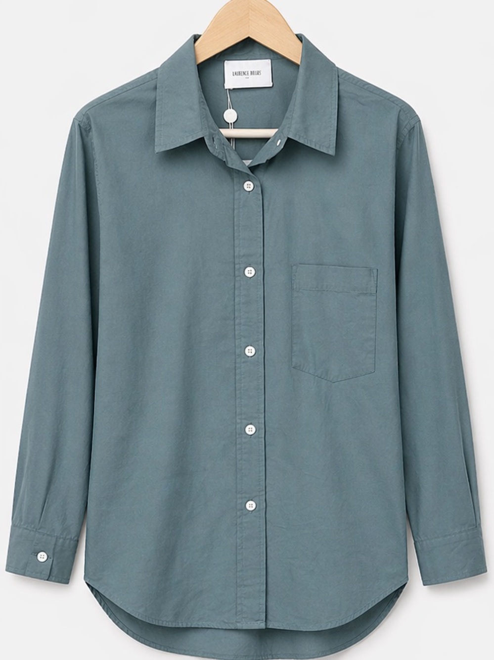 Laurence Dolige Bottle Green Silk Cotton Button-Down Shirt Size (S/M)